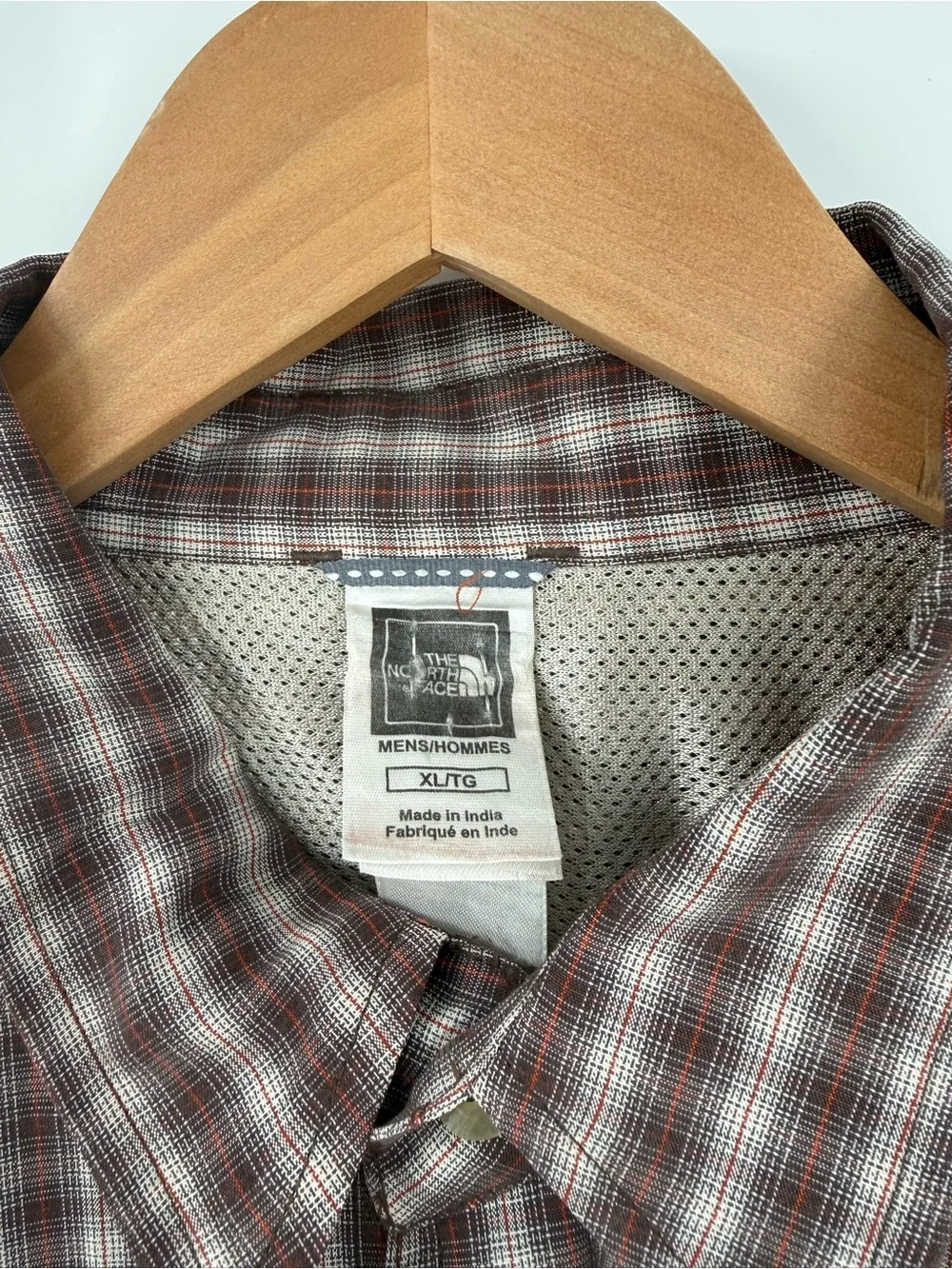 The North Face Mens Plaid Long Sleeve Button Up Hiking Shirt | Brown Multi | XL